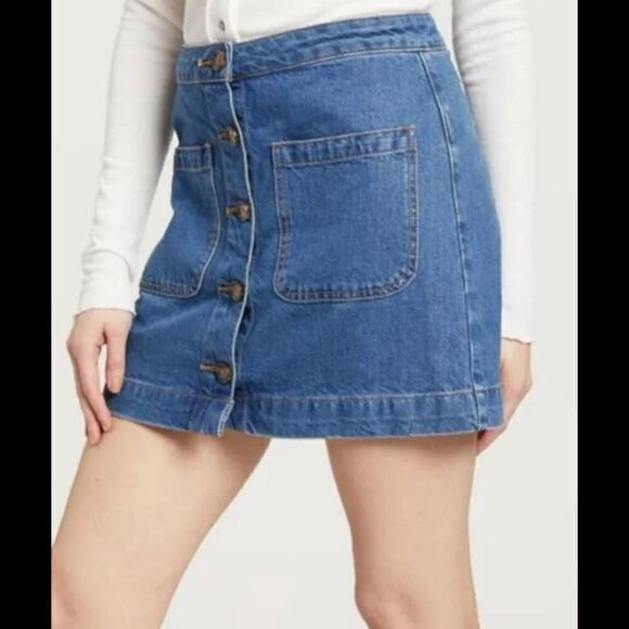 We the Free (Anthropologie) Women's Don't Get Me Wrong Denim Skirt Size 24. - Picture 1 of 11